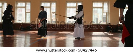 MOSCOW, RUSSIA - MARCH 25: Twenty-ninth Moscow Open Tournament on Kendo (Kyu-Cap and Dan Cap), March 25, 2010 in Moscow, Russia.