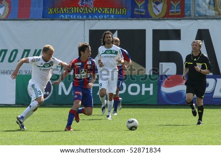 MOSCOW - MAY 10: Match the 10th round of the Russian Football Premier League between CSKA (Moscow) and FC Terek (Grozny) - (4:1), May 10, 2010 in Moscow, Russia.