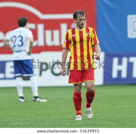 MOSCOW - MAY 15: Alania\'s forward Karen Oganyan in a game of the 11th round of Russian Football Premier League - Dinamo Moscow vs. Alania Vladikavkaz - 2:0, May 15, 2010 in Moscow, Russia.