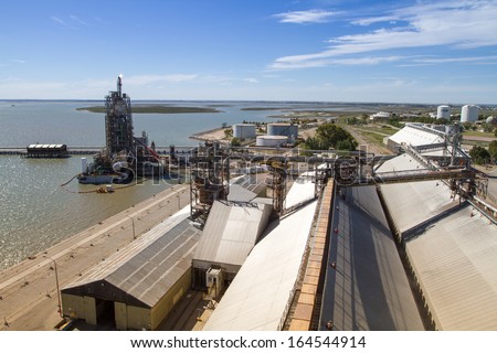 BAHIA BLANCA, ARGENTINA - NOV 30: View on the premises Port of Ingeniero White, Nov 30, 2010 in Bahia Blanca, Argentina. Now is a major trading port, 2nd largest and deepest port in the country.