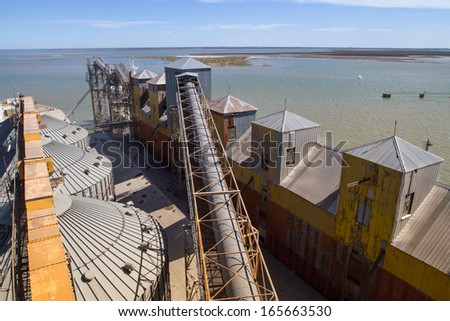 BAHIA BLANCA, ARGENTINA - NOV 30: View on the premises Port of Ingeniero White, Nov 30, 2010 in Bahia Blanca, Argentina. Now is a major trading port, 2nd largest and deepest port in the country.