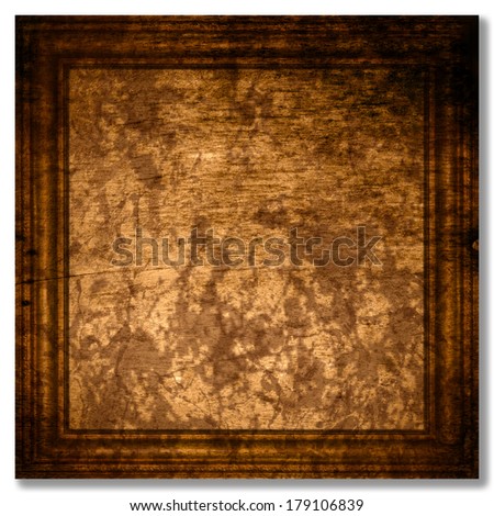 Old Antique frame Isolated Decorative Carved Wood Stand Antique Black Frame Isolated On White Background