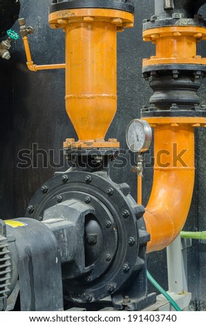 Condenser Water pump and pressure gauge , chiller water pump wit