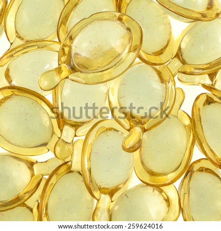 Cod oil gel capsules for background