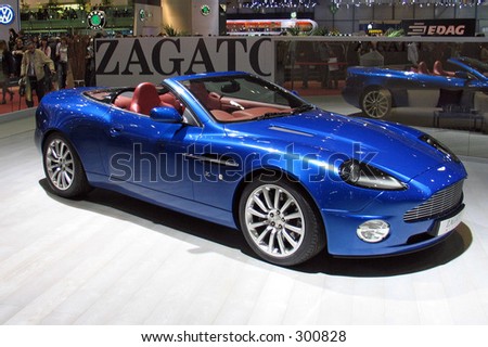 stock photo Aston Martin DB7 Zagato at Geneve Auto Salon 2004