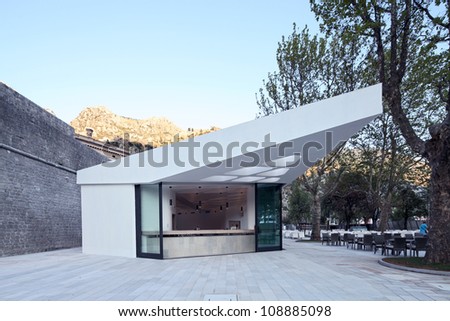 Details of modern Lounge Bar in Kotor Montenegro