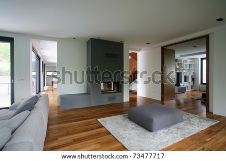 Modern House Interior Stock Photo 73477717 : Shutterstock