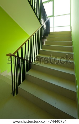 House interior with modern stairs