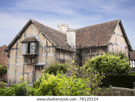 A view of the house that William Shakespeare was born in, Stratford-Upon-Avon, UK