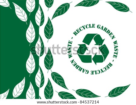  leaf design with recycle symbol EPS10 vector format. - stock vector