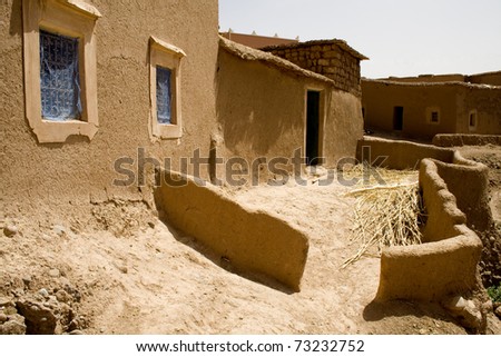 Courtyard house in a village in Morocco (Africa)