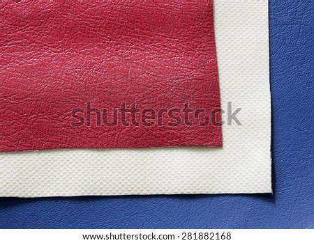 Red ,White , Blue leather texture background