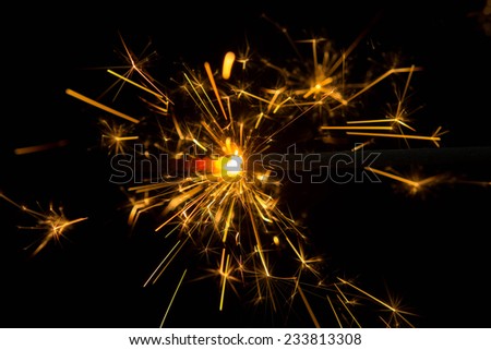 sparks on a black background electric short circuit