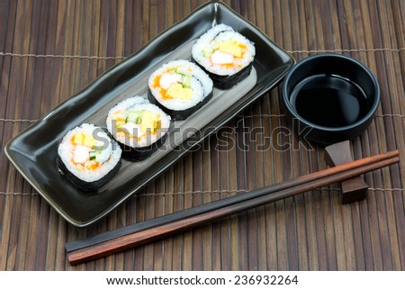 Traditional japanese sushi