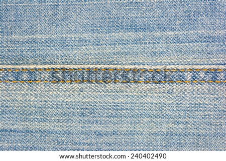 texture formed by the first plane of the fabric of an old pair of jeans with sewing