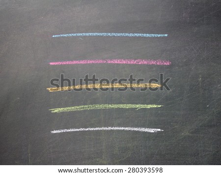 chalk marks on board