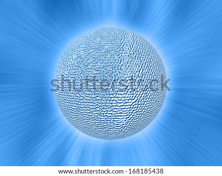 virus blue ball