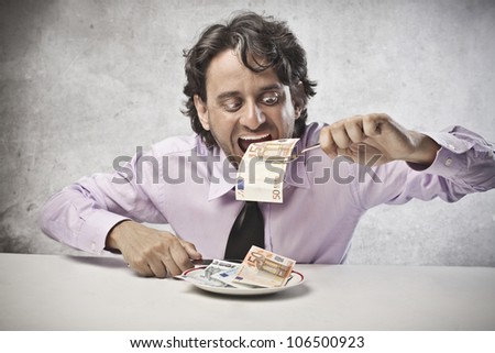 Greedy Person Eating