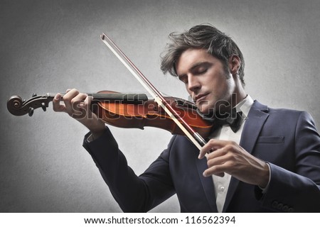 Violinist playing a violin Violinist playing a violin