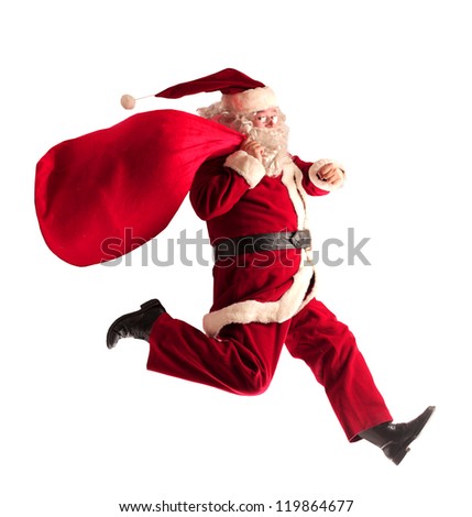 Santa Claus Running