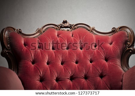luxurious red armchair