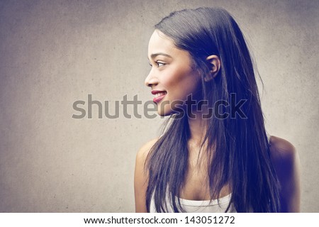 profile of beautiful black woman