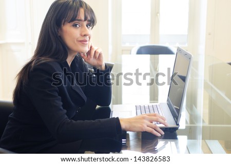 career woman working in the office