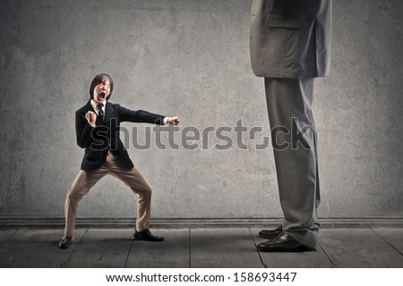 Japanese businessman attacks with karate moves a great man Japanese businessman attacks with karate moves a great man