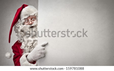 Portrait Of Santa Claus Showing Billboard