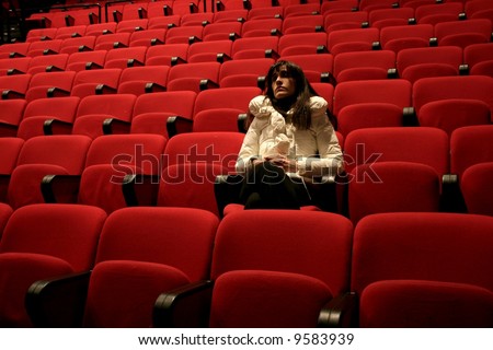 a woman at theater