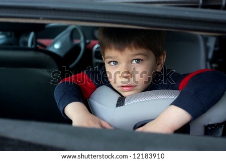 a child in a car
