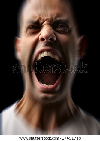 angry man screaming