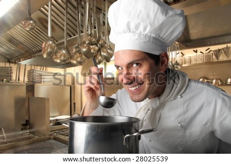 cook in a restaurant kitchen