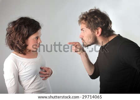 quarrel of a young couple