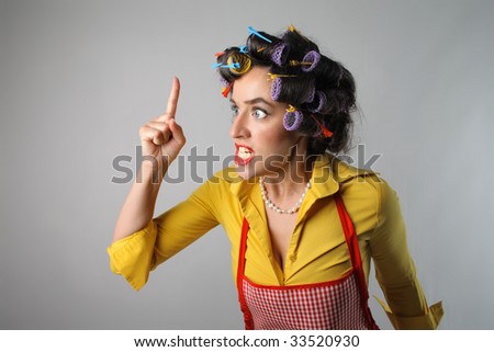 stock photo angry housewife