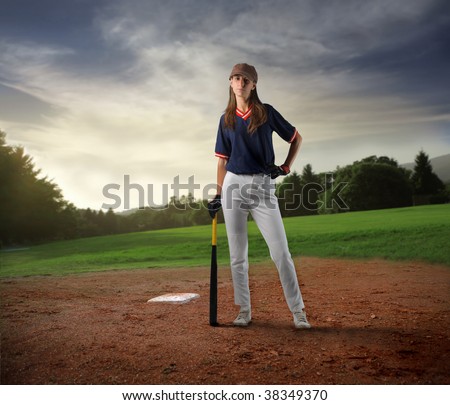 female baseball