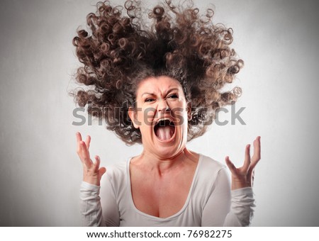 stock photo : Very angry woman