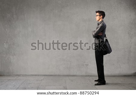 Businessman with thoughtful expression