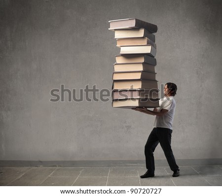 Man Carrying Books