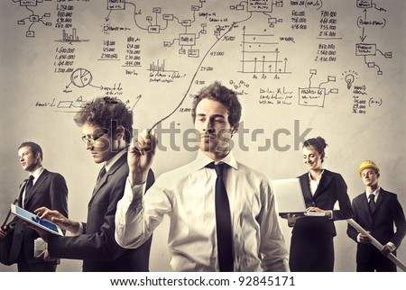 Group of business people at work