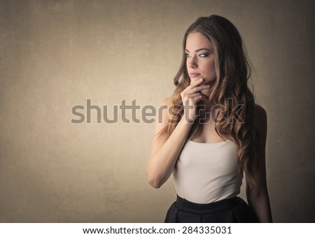 Girl thinking about someone