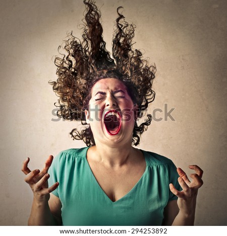 Screaming woman