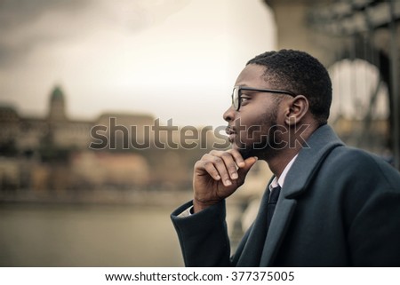 Man thinking of something