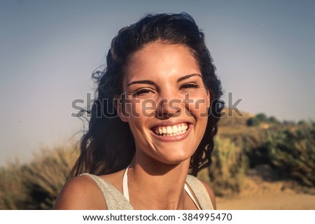 Smiling happy woman