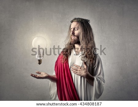 Jesus with laptop
