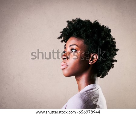 Pretty black woman's profile