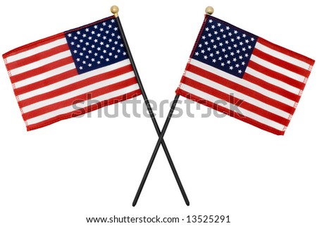 Two American Flags