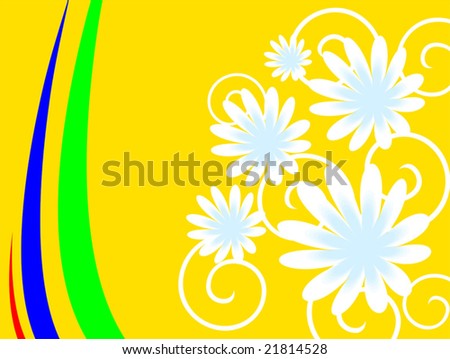 yellow flower design in yellow background