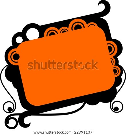 Floral pattern with orange colour