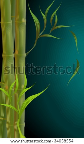 Digital paintings of bamboo